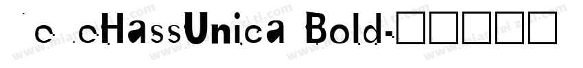 NeueHassUnica Bold字体转换